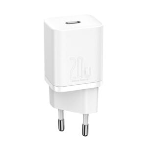 Įkroviklis Baseus Super Si 20W USB-C baltas CCSUP-B02