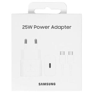 Įkroviklis EP-T2510XWEGEU 25W + USB-C kabelis baltas