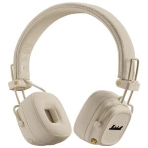 Belaidės ausinės Marshall Major V On-Ear Bluetooth kreminės